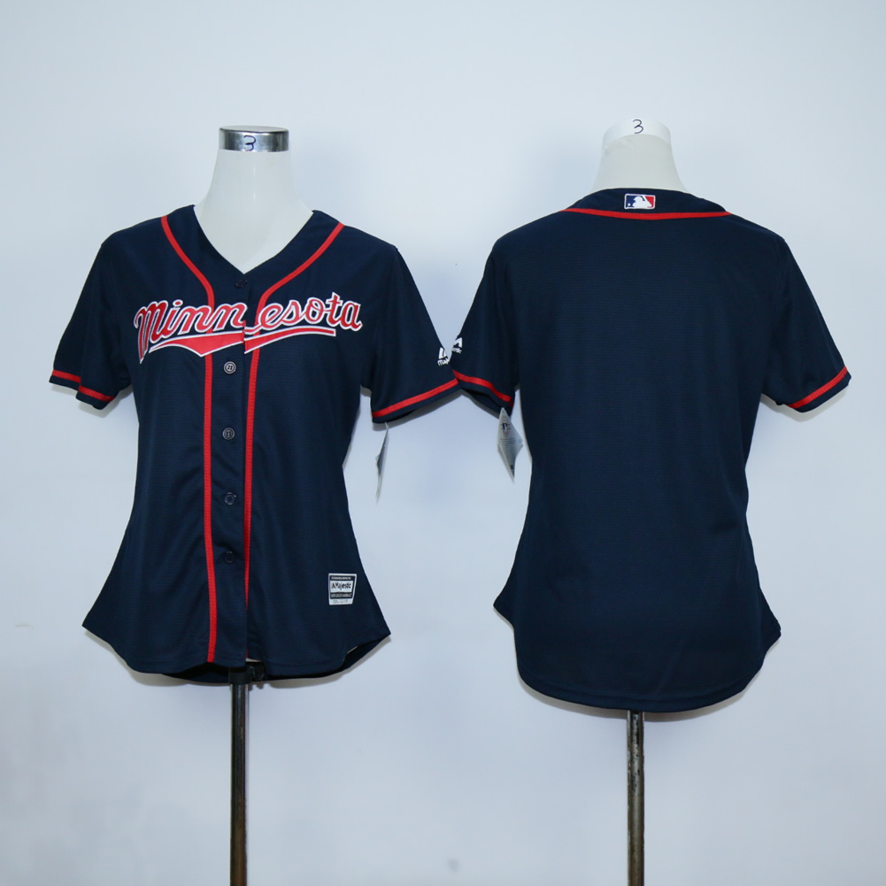 Women Minnesota Twins Blank Blue MLB Jerseys->youth mlb jersey->Youth Jersey